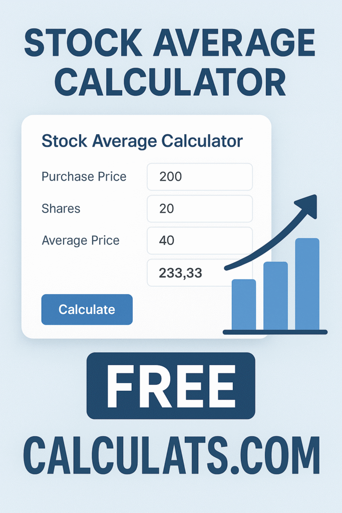 Stock Average Calculator 1 Stock average calculator